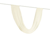 Ivory Sheer Chiffon Valance Curtain 4ft x 6ft – Wedding Arch Drape with Rod Pocket, Voile Backdrop Panel