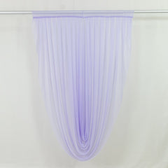 Lavender Lilac Sheer Chiffon Valance Curtain 4ft x 6ft – Wedding Arch Drape with Rod Pocket, Voile Backdrop Panel