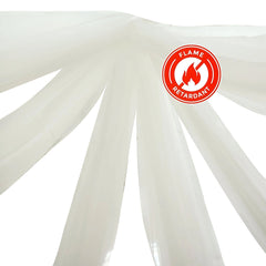 10ftx20ft Ivory Sheer Durable Flame Resistant Ceiling Drape Curtain Panels