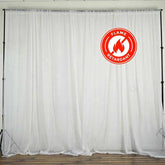 2 Pack White Sheer Chiffon Event Curtain Drapes, Durable Flame Resistant Organza Backdrop Event Panels With Rod Pockets - 10ftx10ft