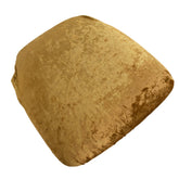 5 Pack Crushed Velvet Seat Pad Covers for Chiavari Chairs – Gold Fitted Dining Chair Cushion Slipcovers, Washable & Reusable