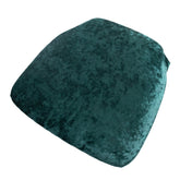 5 Pack Crushed Velvet Seat Pad Covers for Chiavari Chairs – Hunter Emerald Green Fitted Dining Chair Cushion Slipcovers, Washable & Reusable