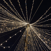 LED Curtain Fairy Lights 10ft x 50ft – Warm White 1500 LED Plug-In String Lights, 8 Modes, End-to-End Connectable, Indoor/Outdoor Use