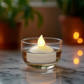 12-Pack Tealight Candles Flameless Design Warm White - Waterproof Floating LED Lighting