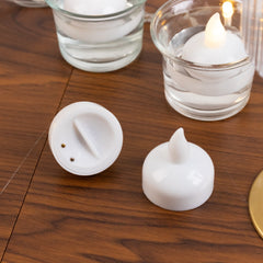 12-Pack Tealight Candles Flameless Design Warm White - Waterproof Floating LED Lighting