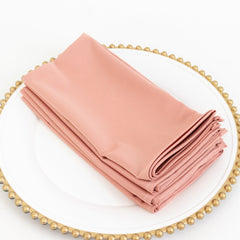 5 Pack Scuba 20"x20" Napkins Dusty Rose - Durable & Reusable Dinner Napkins