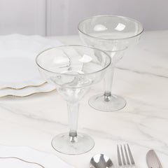 20-Pack Plastic Margarita Glasses Clear - Sturdy Disposable Glasses for Pina Coladas 10oz