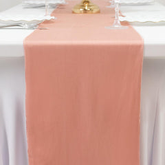 Scuba Polyester 12"x108" Table Runner Dusty Rose - Wrinkle-Free Table Linen