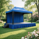 Portable Stage Skirt Royal Blue Polyester Platform Skirting Cloth for Events, Performances & Wedding Staging - 24"x20ft
