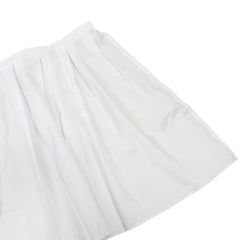 Portable Stage Skirt White Polyester Platform Skirting Cloth for Events, Performances & Wedding Staging - 24"x20ft