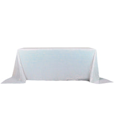 Sequin 90"x132" Rectangle Tablecloth Iridescent Blue - Seamless Sparkly Table Cover