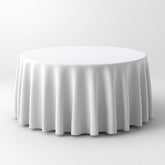 Polyester 108" Round Tablecloth White - Wrinkle-Resistant and Stylish Table Cover