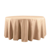 Polyester 120" Round Tablecloth Nude - Seamless Wrinkle-Resistant Table Cover