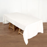 Polyester 50"x120" Rectangle Tablecloth Ivory - Wrinkle-Resistant Table Cover