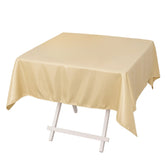 Premium Polyester 54"x54" Square Tablecloth Beige - Stain and Wrinkle-Resistant 220GSM Table Cover