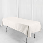 Polyester 54"x96" Rectangle Tablecloth Ivory - Wrinkle-Resistant & Easy-to-Care Table Cover