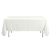 Premium Polyester 54"x96" Rectangle Tablecloth Ivory - Durable 220GSM Stain-Resistant Fabric Table Cover