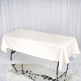 Premium Polyester 60"x126" Rectangle Tablecloth White - Stain-Resistant 220GSM Finish for Special Events