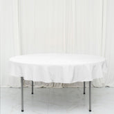 Polyester 70" Round Tablecloth White - Durable & Wrinkle-Resistant Table Cover for Everyday Use