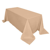 Polyester 90"x132" Rectangle Tablecloth Nude - Seamless Wrinkle-Resistant Table Cover