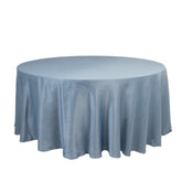 Lamour Satin 108" Round Tablecloth Dusty Blue - Durable & Silk-Like Table Cover