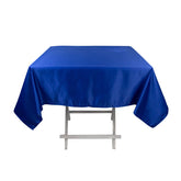 Lamour Satin 54"x54" Square Tablecloth Royal Blue - Durable & Silk-Like Table Cover