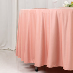 Scuba Round 108" Tablecloth Dusty Rose - Wrinkle Free & Stain Resistant Table Cover