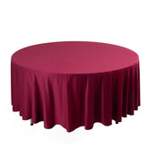Scuba Round 108" Tablecloth Burgundy - Wrinkle Free & Stain Resistant Table Cover