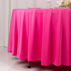 Scuba Round 108" Tablecloth Fuchsia - Wrinkle Free & Stain Resistant Table Cover