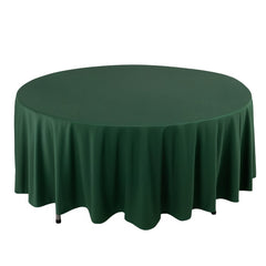 Scuba Round 108" Tablecloth Hunter Emerald Green - Wrinkle Free & Stain Resistant Table Cover