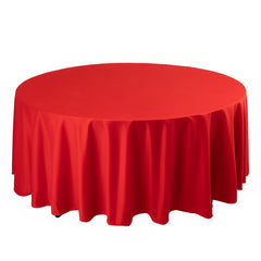 Scuba Round 108" Tablecloth Red - Wrinkle Free & Stain Resistant Table Cover