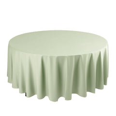 Scuba Round 108" Tablecloth Sage Green - Wrinkle Free & Stain Resistant Table Cover