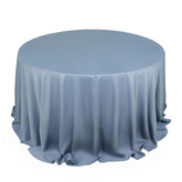 Scuba Round 132" Tablecloth Dusty Blue - Wrinkle Free & Stain Resistant Seamless Table Cover