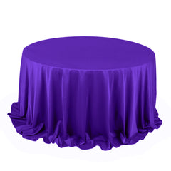 Scuba Round 132" Tablecloth Purple - Wrinkle Free & Stain Resistant Seamless Table Cover