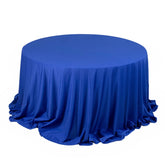 Scuba Round 132" Tablecloth Royal Blue - Wrinkle Free & Stain Resistant Seamless Table Cover