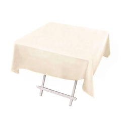 Scuba Square 54"x54" Tablecloth Beige - Wrinkle Free & Stain Resistant Table Cover