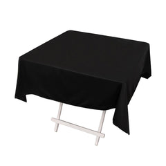 Scuba Square 54"x54" Tablecloth Black - Wrinkle Free & Stain Resistant Table Cover