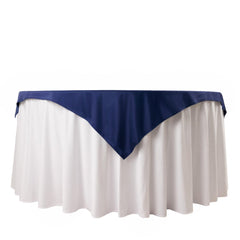 Scuba 54"x54" Table Overlay Square Tablecloth Navy Blue - Wrinkle Free & Stain Resistant Table Cover