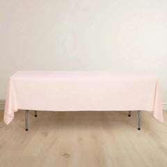 Scuba Rectangular 60"x102" Tablecloth Blush - Wrinkle Free & Stain Resistant Table Cover
