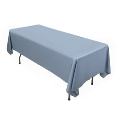 Scuba Rectangular 60"x102" Tablecloth Dusty Blue - Wrinkle Free & Stain Resistant Table Cover