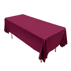 Scuba Rectangular 60"x102" Tablecloth Burgundy - Wrinkle Free & Stain Resistant Table Cover