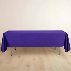 Scuba Rectangular 60"x102" Tablecloth Purple - Wrinkle Free & Stain Resistant Table Cover
