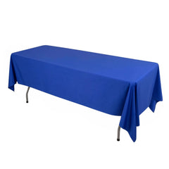 Scuba Rectangular 60"x102" Tablecloth Royal Blue - Wrinkle Free & Stain Resistant Table Cover