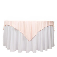 Scuba 70"x70" Table Overlay Square Tablecloth Blush - Wrinkle Free & Stain Resistant Table Cover