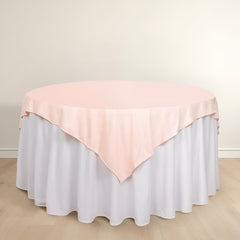 Scuba 70"x70" Table Overlay Square Tablecloth Blush - Wrinkle Free & Stain Resistant Table Cover