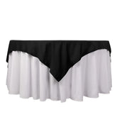 Scuba 70"x70" Table Overlay Square Tablecloth Black - Wrinkle Free & Stain Resistant Table Cover