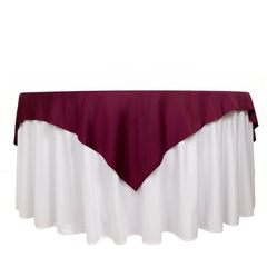 Scuba 70"x70" Table Overlay Square Tablecloth Burgundy - Wrinkle Free & Stain Resistant Table Cover