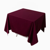 Scuba Square 70"x70" Tablecloth Burgundy - Wrinkle Free & Stain Resistant Table Cover