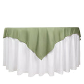 Scuba 70"x70" Table Overlay Square Tablecloth Dusty Sage Green - Wrinkle Free & Stain Resistant Table Cover