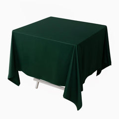 Scuba Square 70"x70" Tablecloth Hunter Emerald Green - Wrinkle Free & Stain Resistant Table Cover